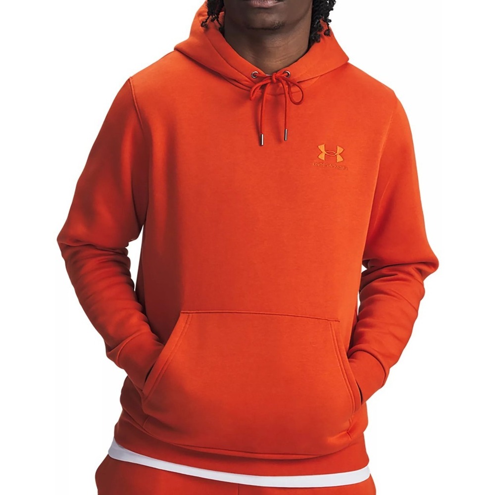 Under Armour Men's Icon Fleece Hoodie Sweatshirt Surplus Orange Size Large $60